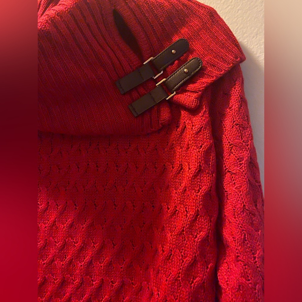 2 for $30
Elegant Red Cable Knit Sweater Dress
